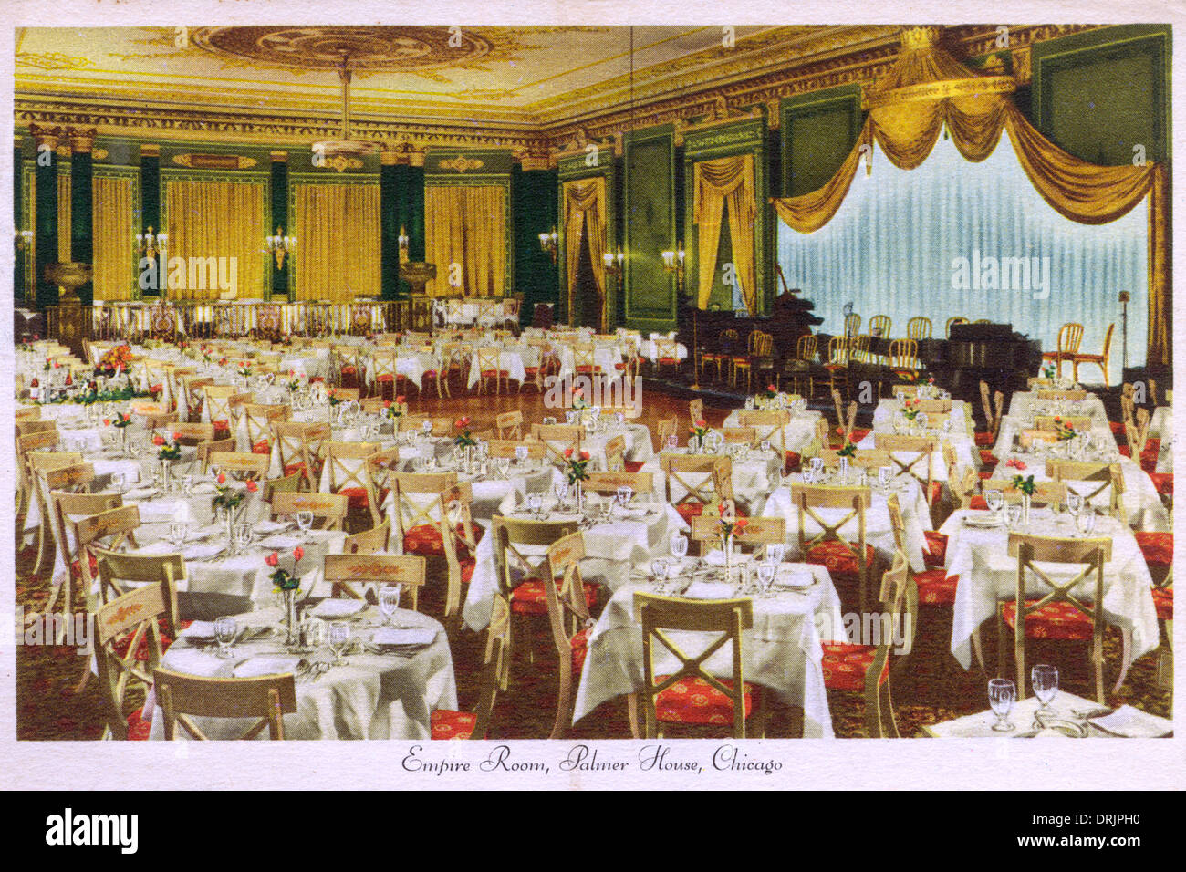 The Empire Room at the Palmer House Hotel in Chicago Stock Photo