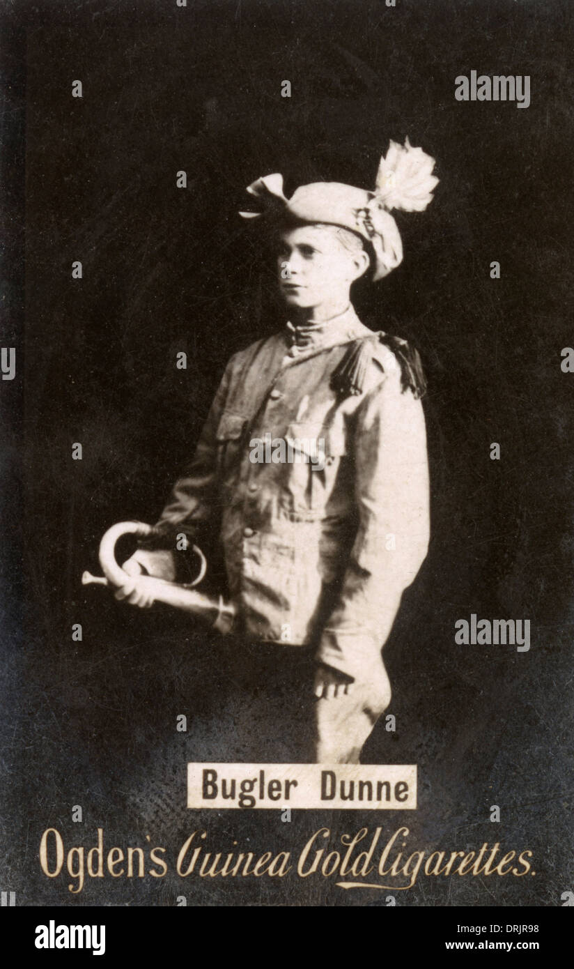 Portrait of Bugler Dunne of the Dublin Fusiliers Stock Photo