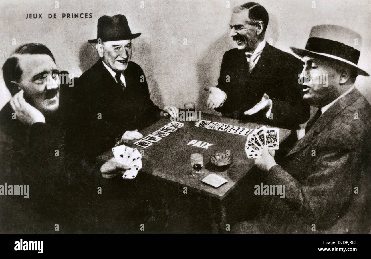 The Munich Agreement, Political Satire Stock Photo