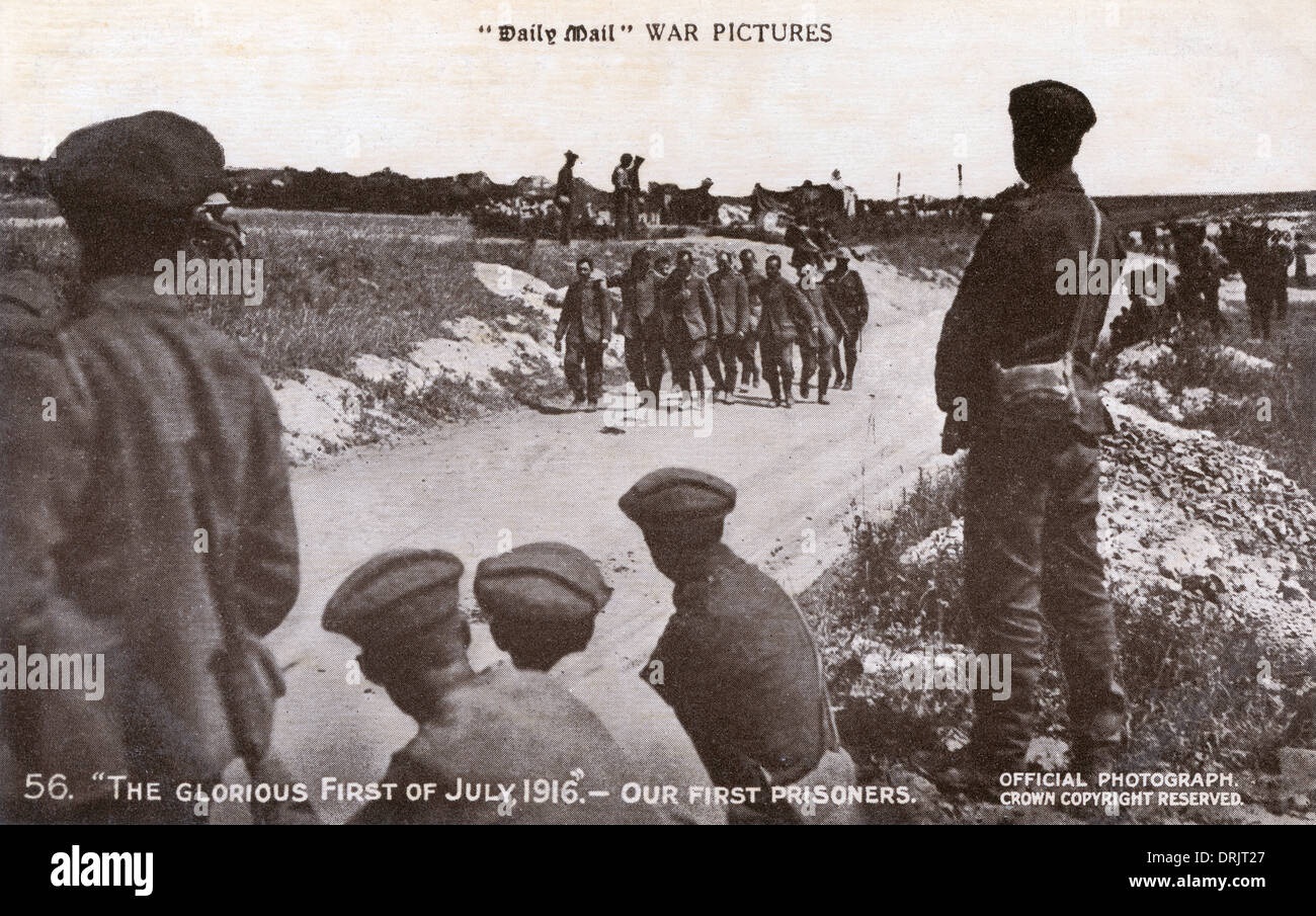 WWI - Great Advance - German Prisoners Stock Photo