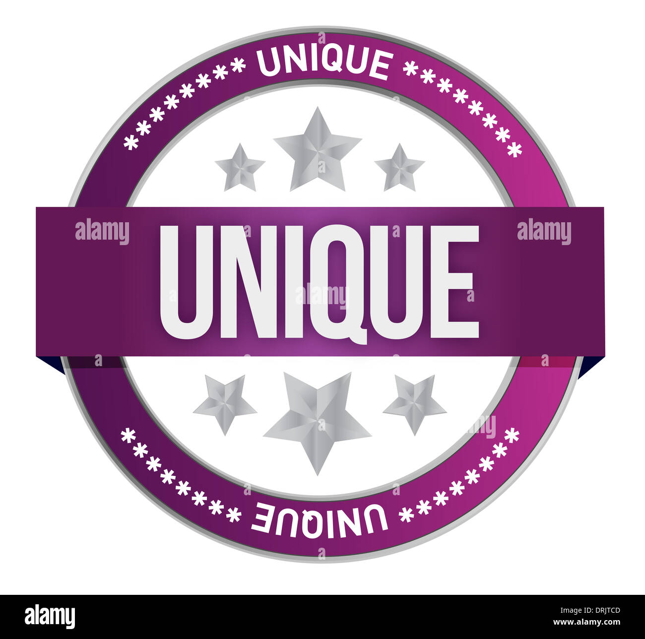 stamp with the word unique written illustration design Stock Photo - Alamy