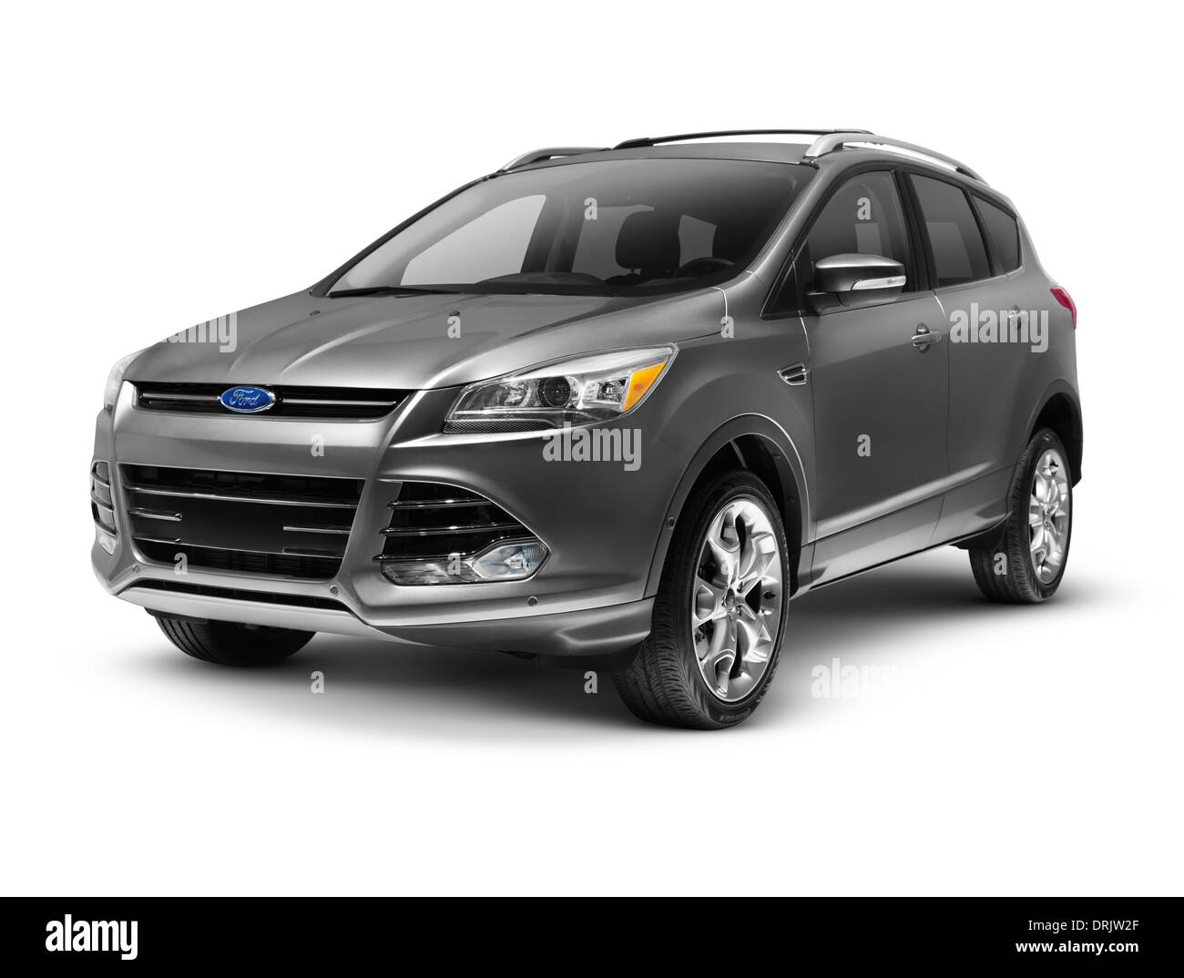 License available at MaximImages.com - Gray 2013 Ford Escape SUV, car isolated on white background with clipping path. Stock Photo
