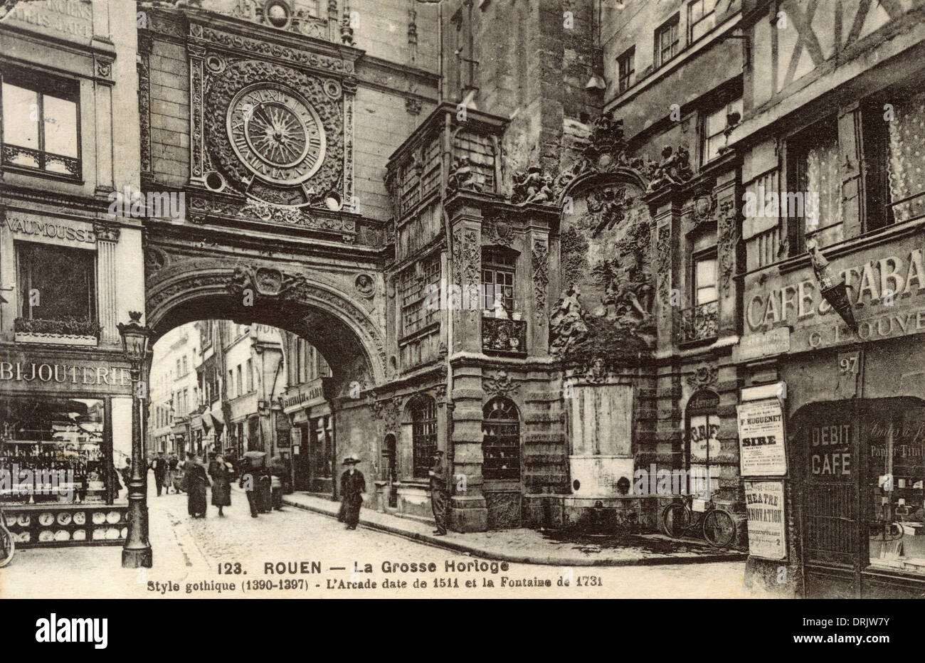Rue Louis Ricard Rouen Fountain rouen hi-res stock photography and images - Alamy