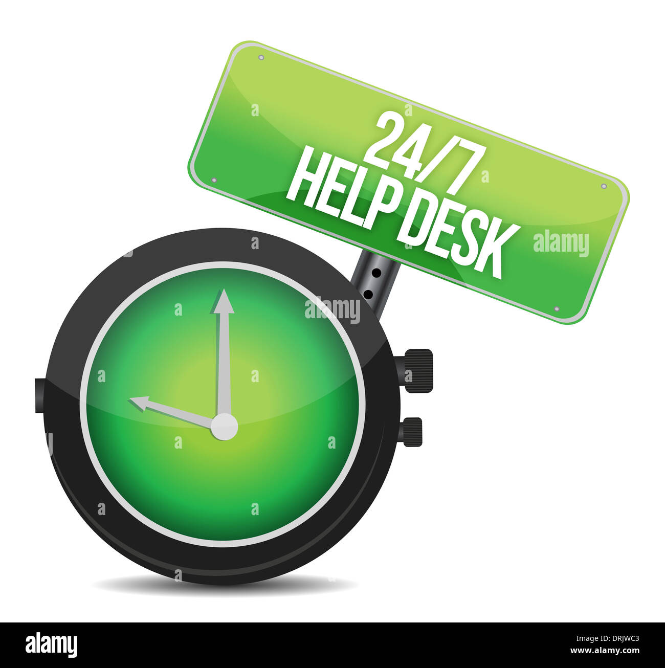 help desk 24 - 7 illustration design over a white background Stock ...
