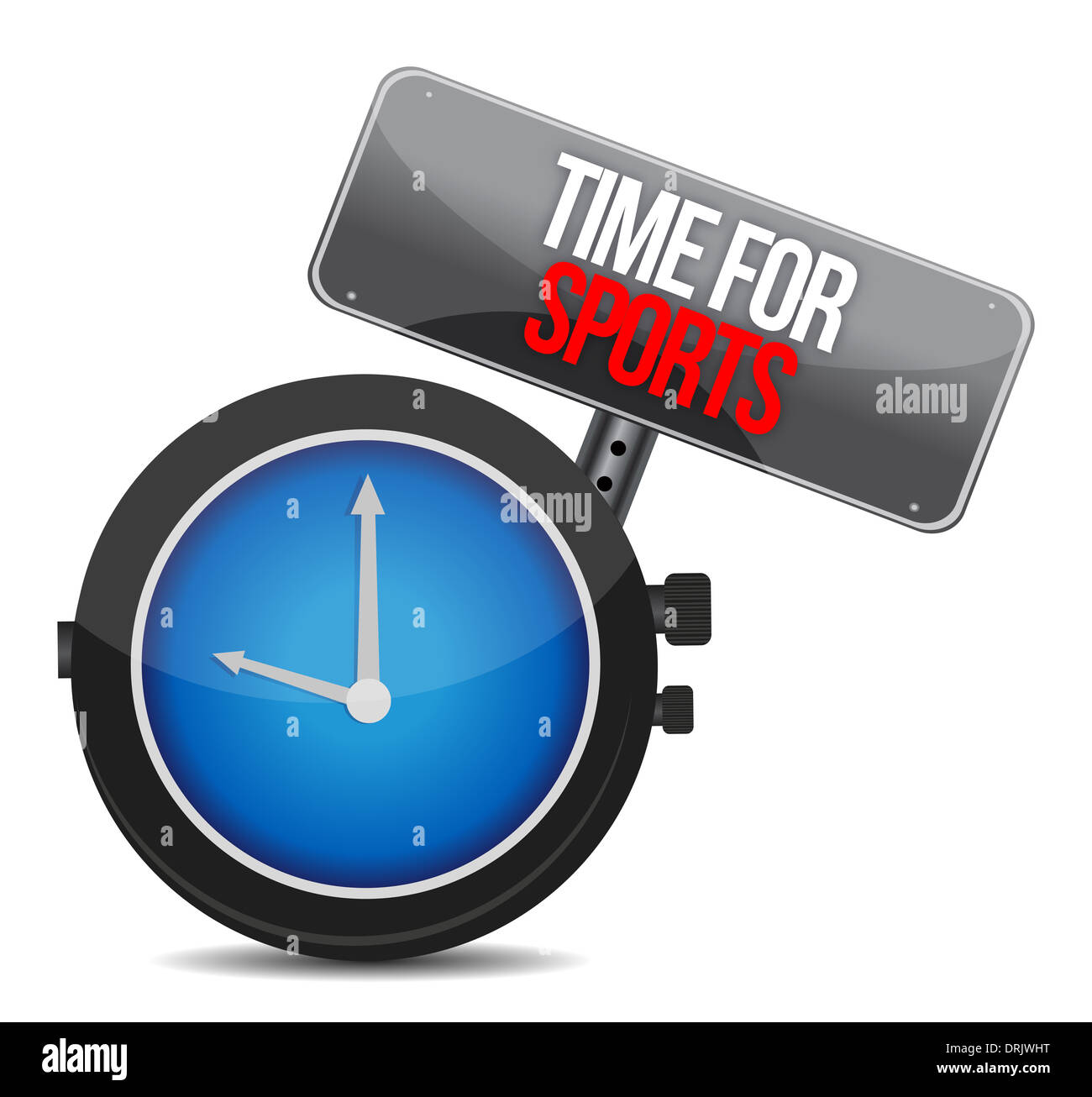 Time for sports concept clock Stock Photo Alamy