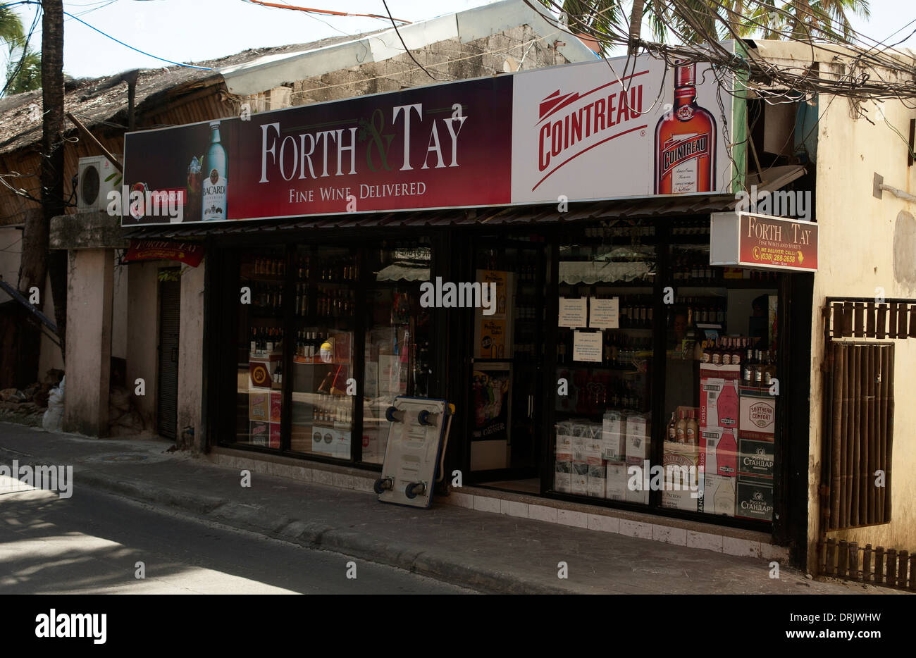 Wine shop, Boracay Island, Philippines, South East Asia Stock Photo Alamy