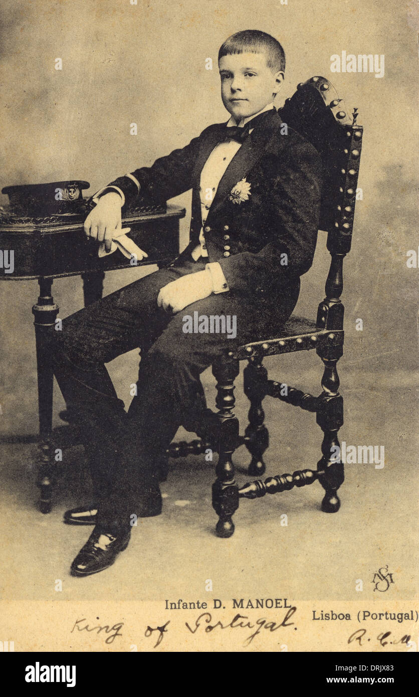 Manuel II of Portugal (as a boy) Stock Photo
