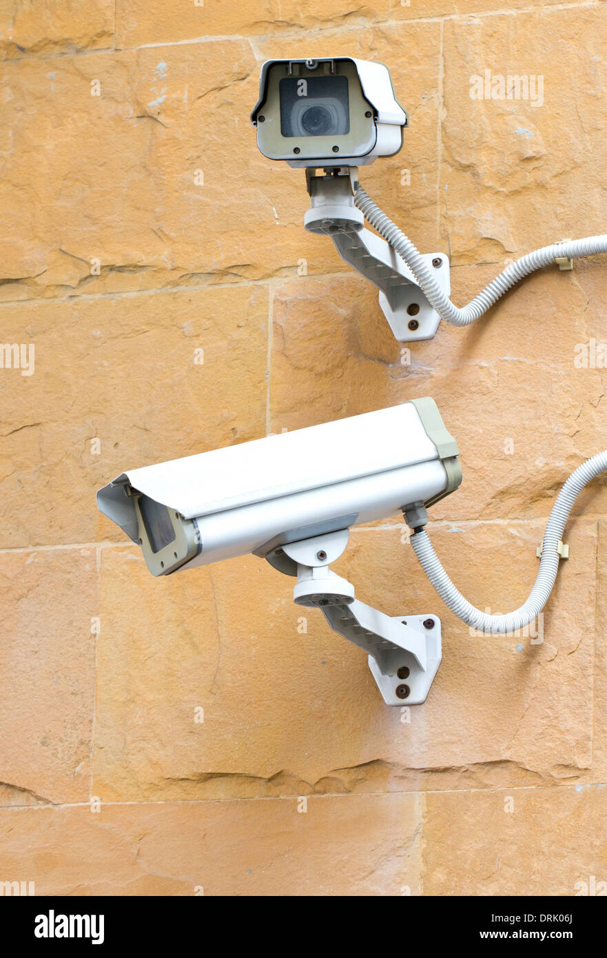 Surveillance cameras corner building hires stock photography and