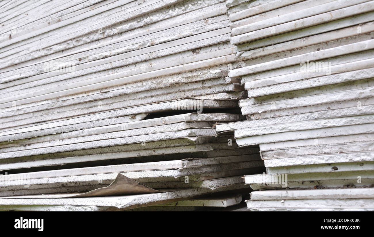 Stacking of gypsum sheets Stock Photo Alamy