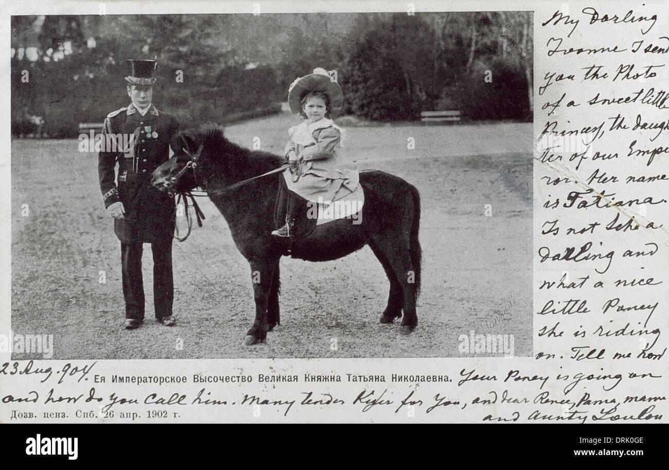 Tatiana, daughter of Tsar Nicholas II Stock Photo