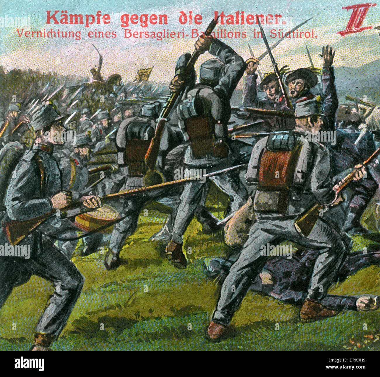 Austrian Kaiserjaeger soldiers, WW1 Stock Photo