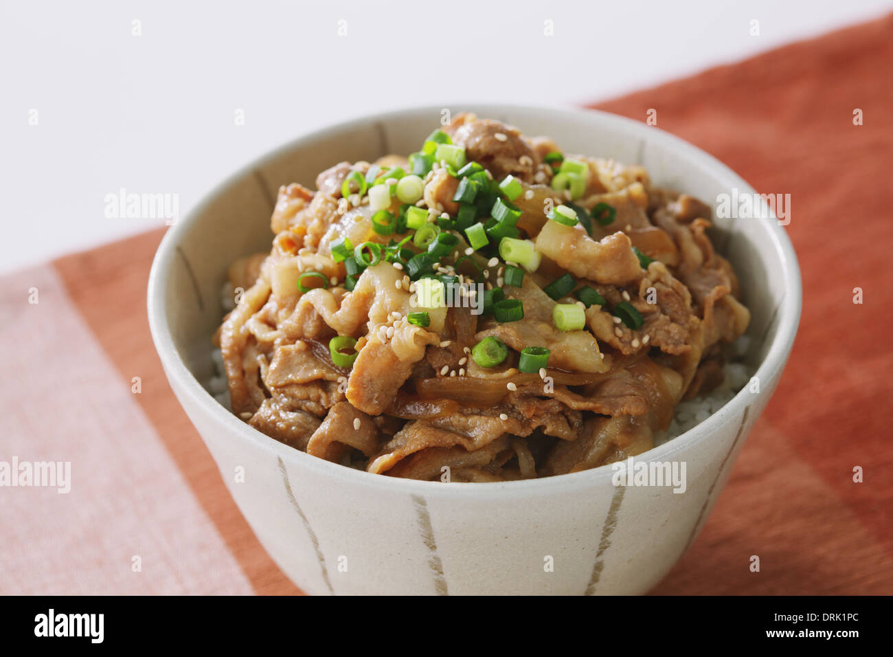 Japanese style beef bowl Stock Photo Alamy