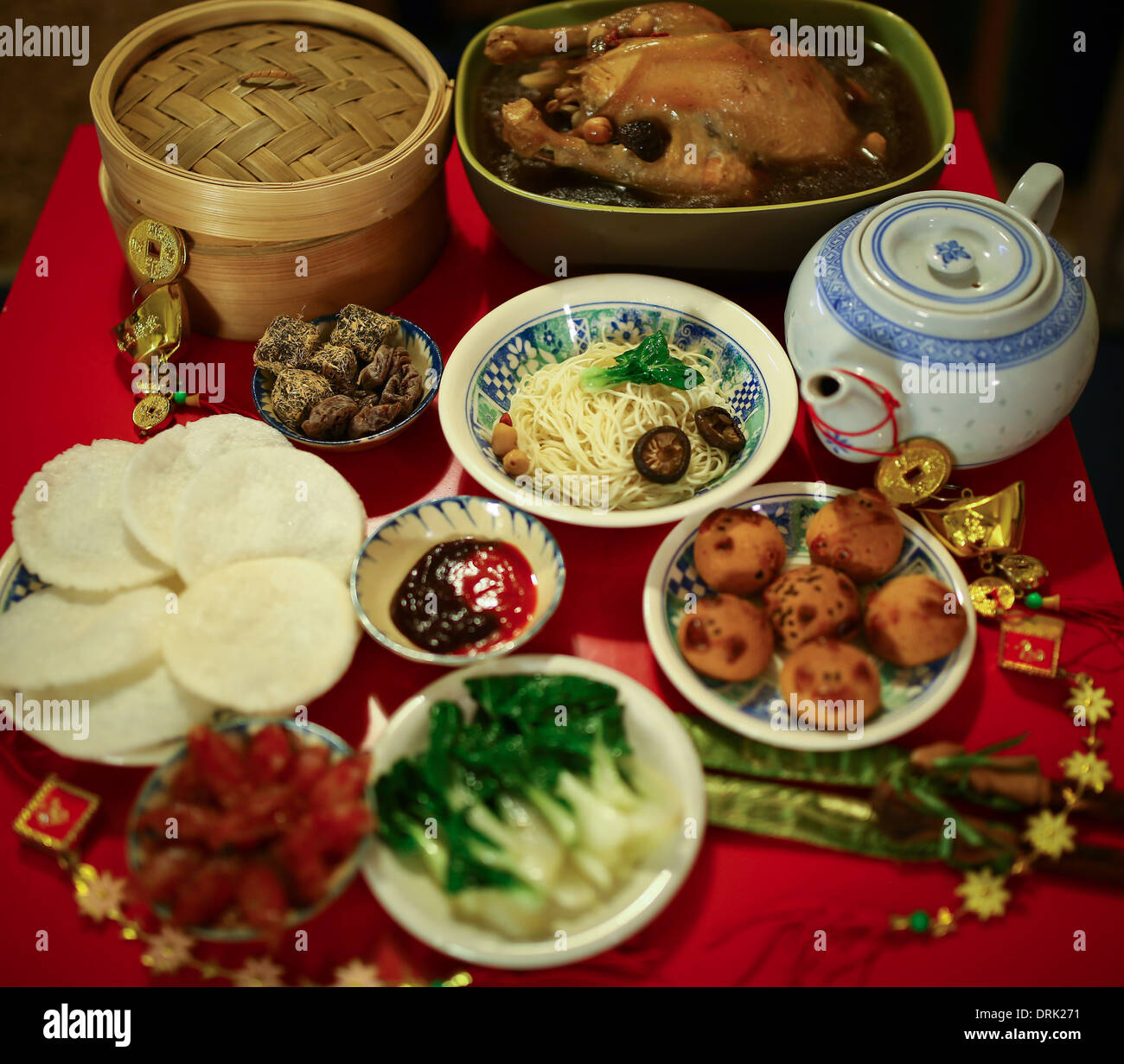 Chinese or Lunar New Year food are served with different kinds Stock Photo Alamy