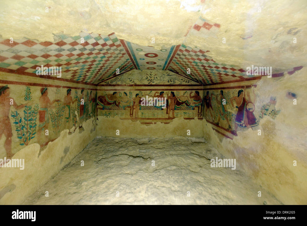 Painted tomb Leopards (Leopardi) which dates from 470 BC Etruscan