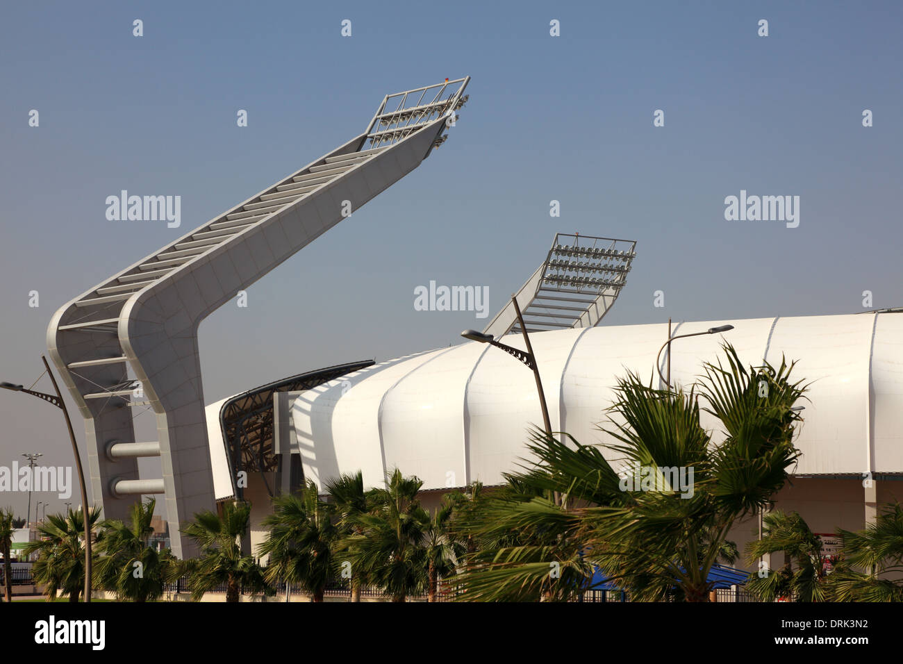 Lekhwiya Sports Stadium (Abdullah bin Khalifa Stadium) in Doha, Qatar Stock Photo