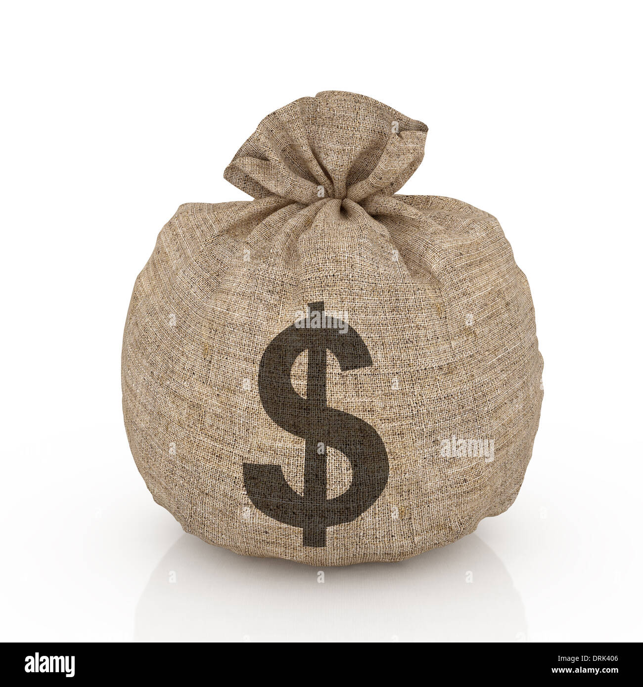 3d render of money bag isolated on white background Stock Photo - Alamy