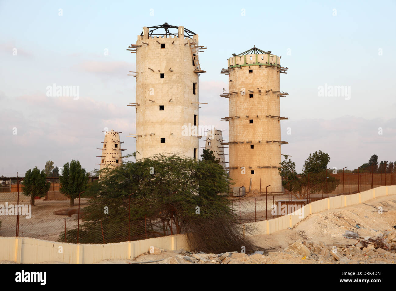 Pigeon towers in Qatar, Middle East Stock Photo