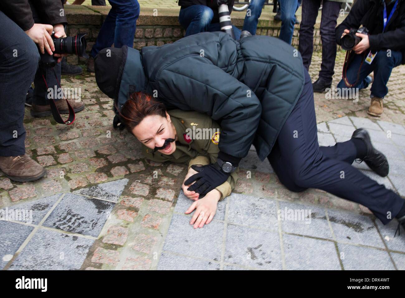 Ukrainian protest group Femen women  europe woman girl girls Stock Photo