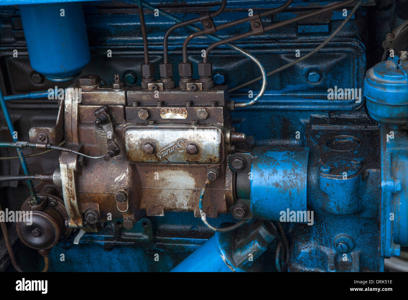 Vintage tractor engine Stock Photo Alamy