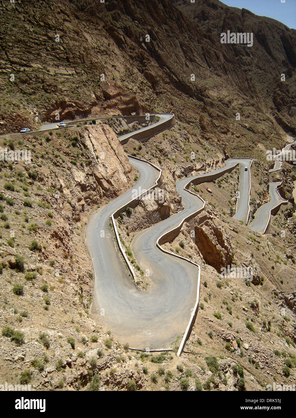 Hairpin Bends On A Mountain Pass Road Route N10 In The Dades