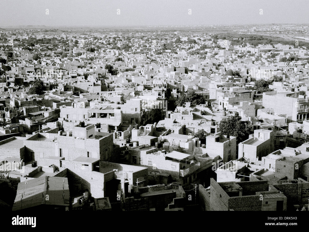 Travel Photography - Landscape view over Jaisalmer from the Fort in Rajasthan in India in South Asia. City Cities Cityscape Escapism Stock Photo