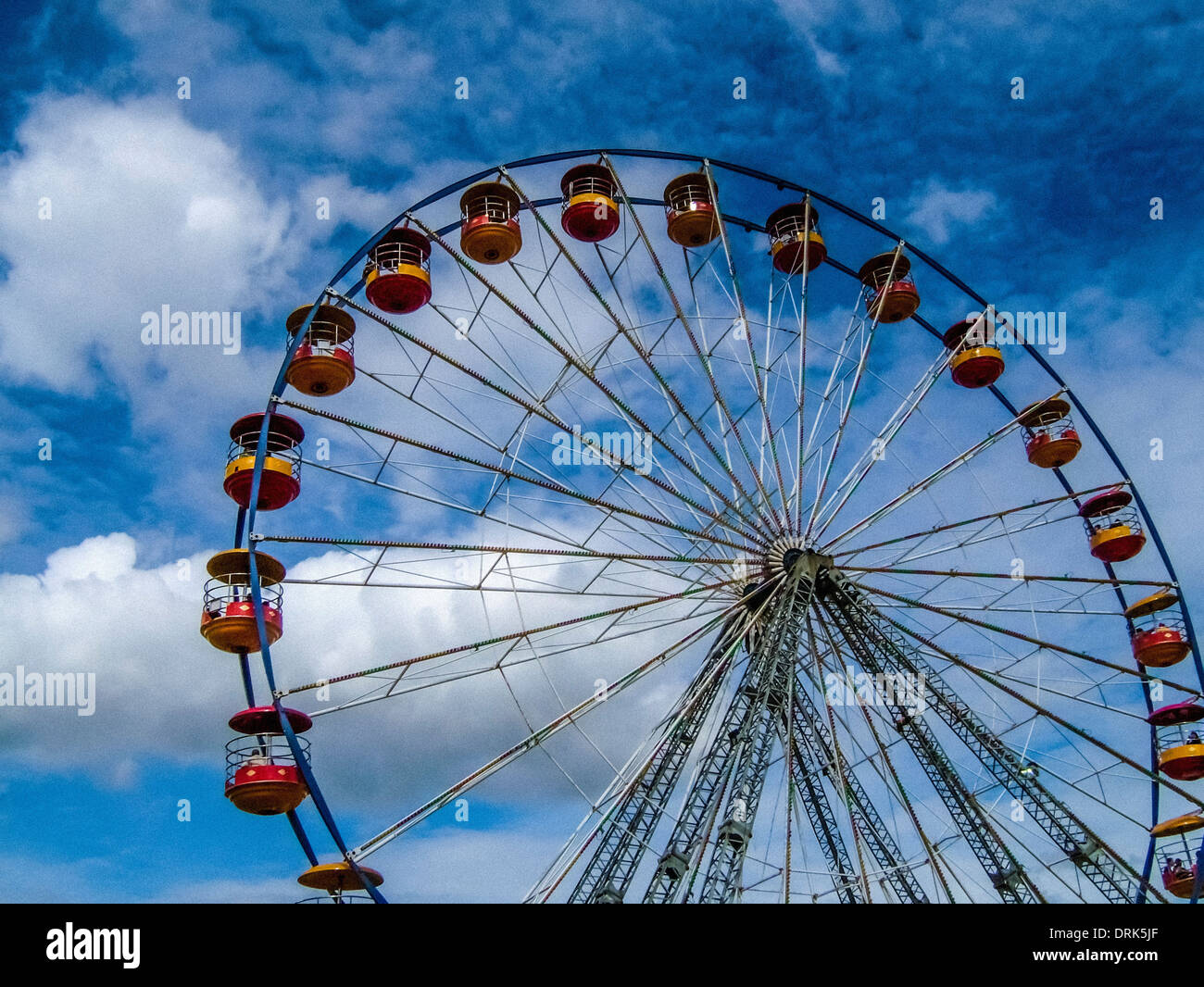 Big wheel fairground ride Stock Photo