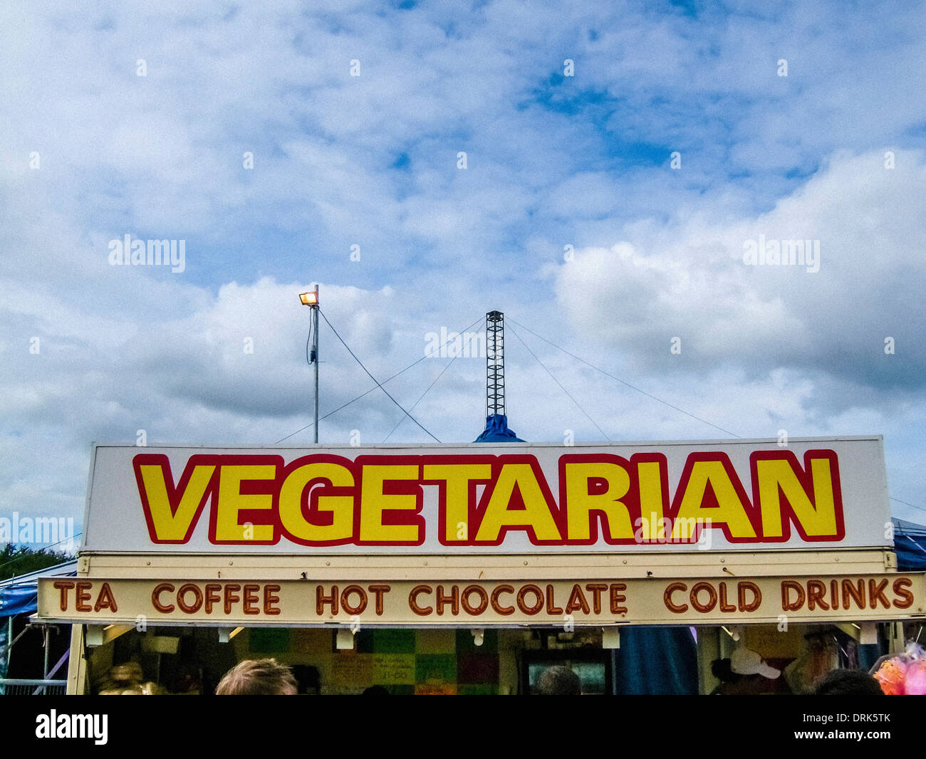 Vegetarian fast food stall at an outdoor event Stock Photo Alamy