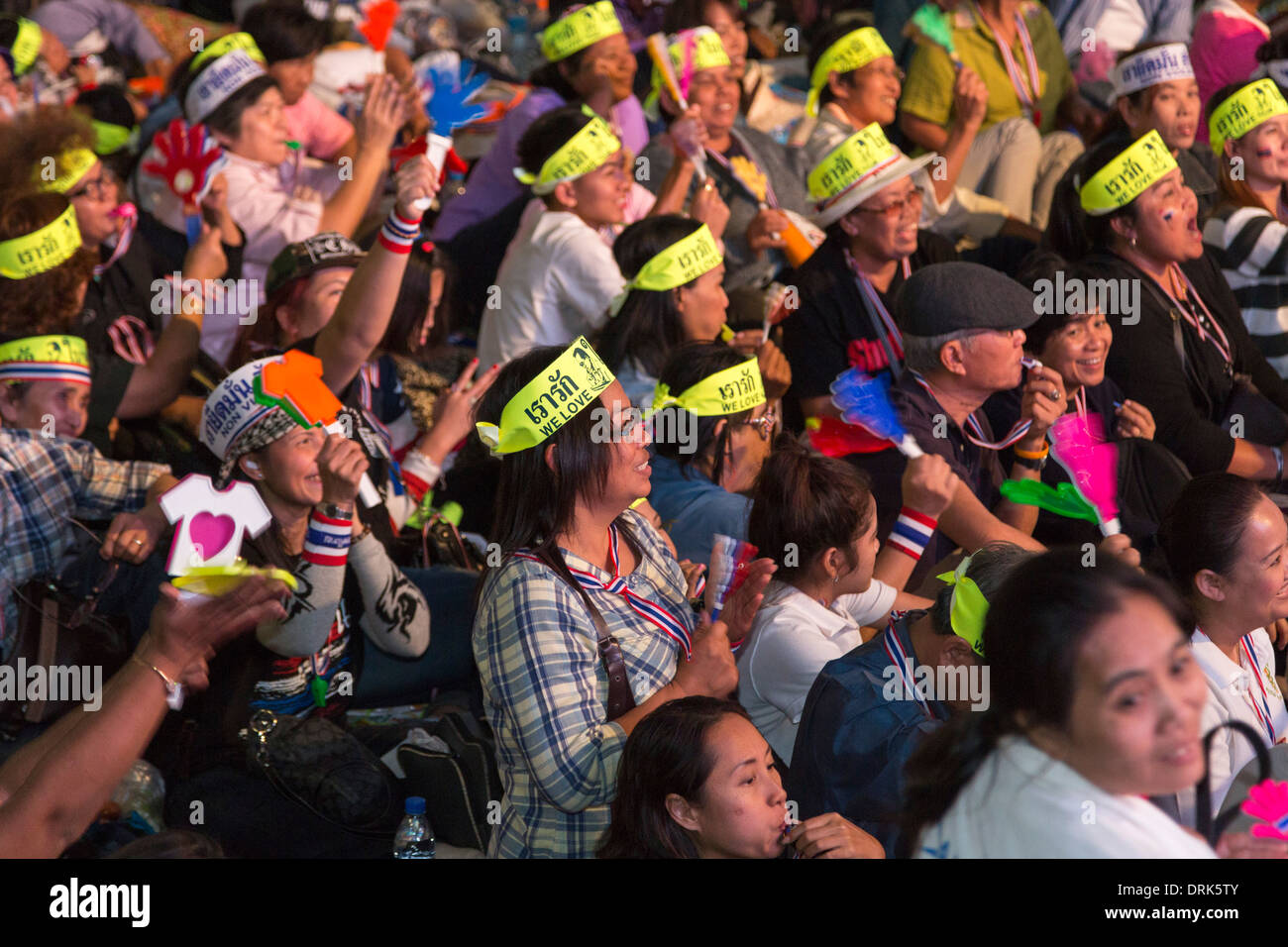 Political demonstration, Bangkok, Thailand Stock Photo