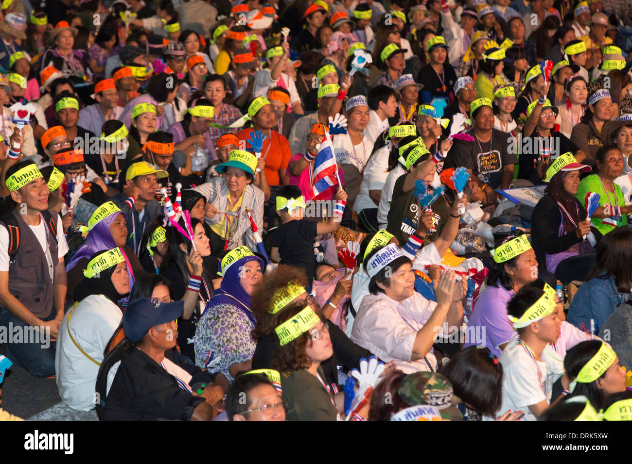 Political demonstration, Bangkok, Thailand Stock Photo