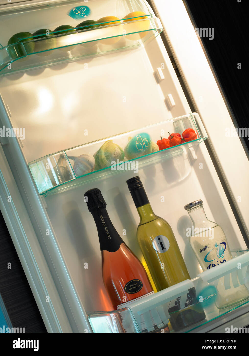 Open fridge door Stock Photo Alamy