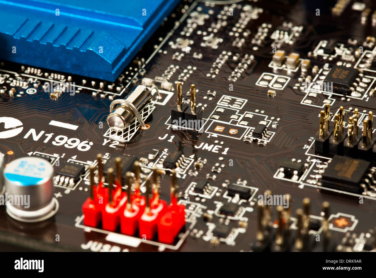 Hardware. Photo of laptop motherboard, close-up Stock Photo - Alamy