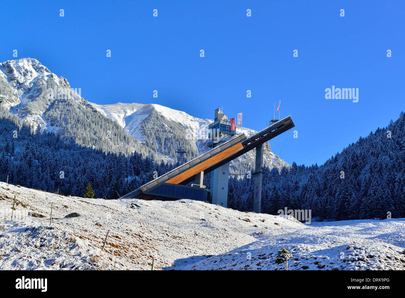 Schattenbergschanze  ski jump in the erdinger-arena. oberstdorf , Bavaria Germany Europe Stock Photo