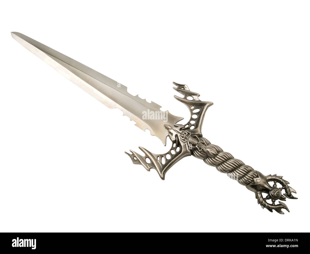 steel ornate sword isolated on white background Stock Photo