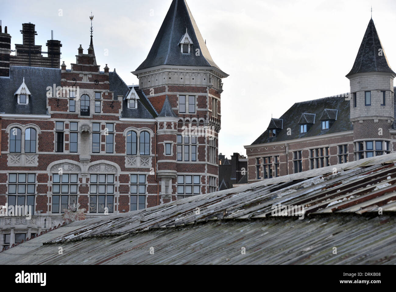Old houses in Antwerp Stock Photo Alamy