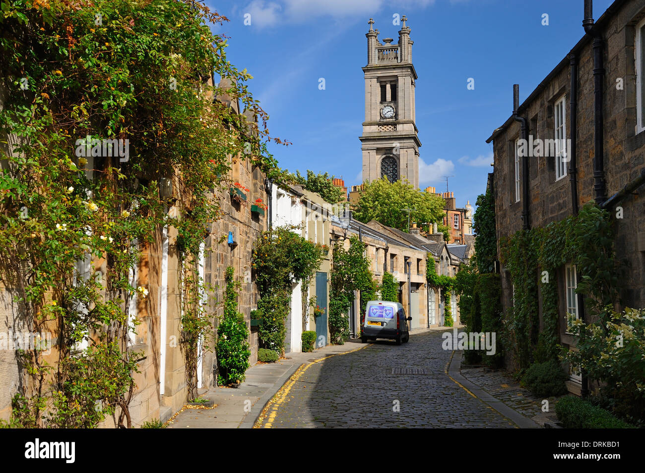 St Stephen s Church Tower from Circus Lane in Stockbridge  