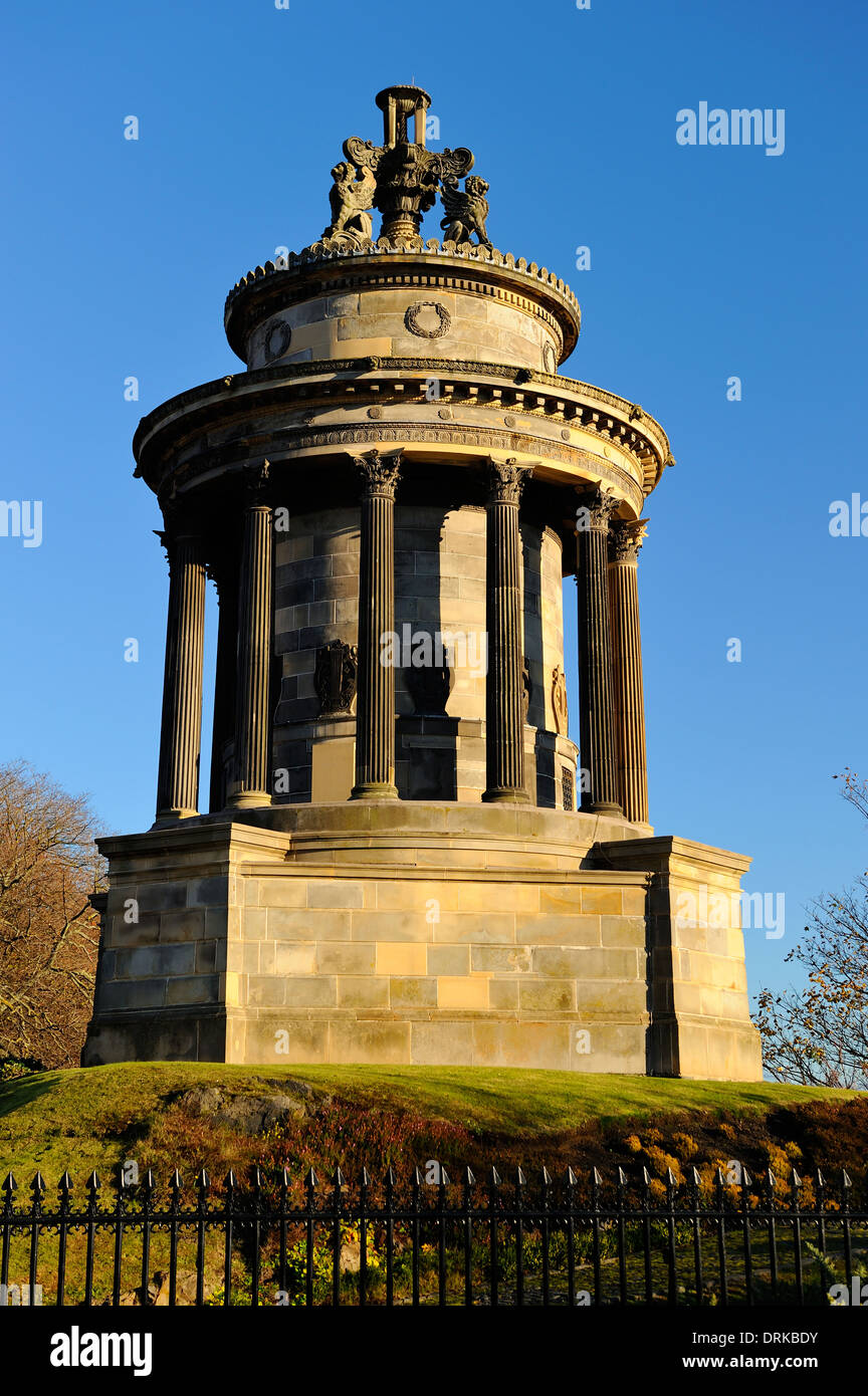 Monument to Robert Burns on Regent Road, Edinburgh, Scotland Stock