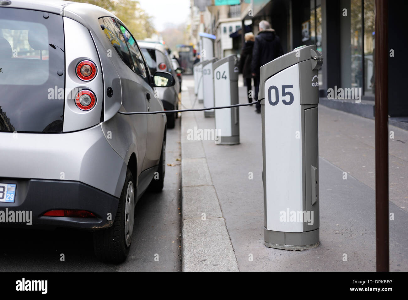 Stock Photo of electric cars being charged in Paris, France Stock Photo Alamy