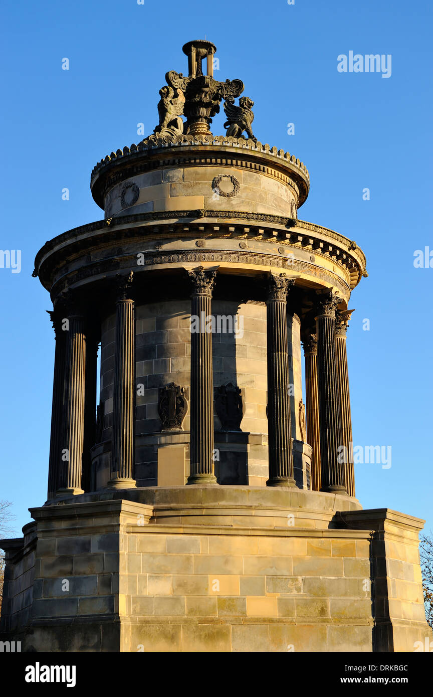 Monument to Robert Burns on Regent Road, Edinburgh, Scotland Stock