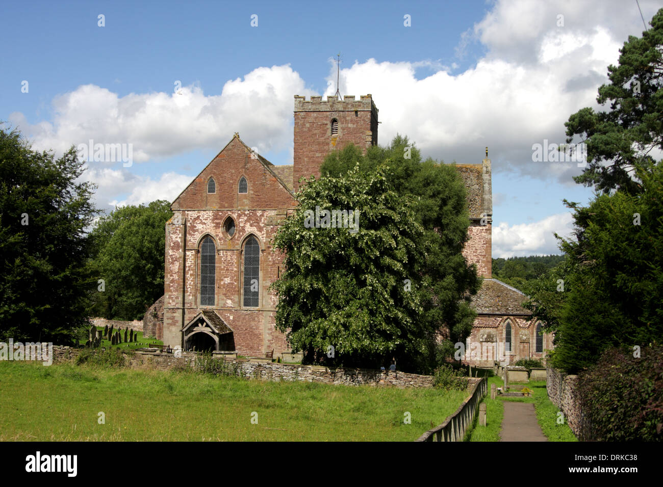 Exterior view of Abbey Dore, Golden Valley, Herefordshire, England, UK