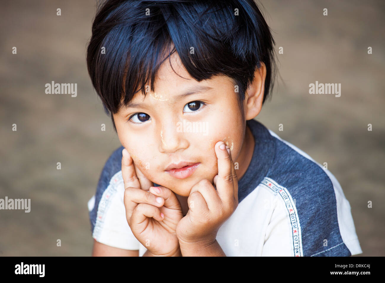 Young Burmese girl in Bagan, Myanmar Stock Photo