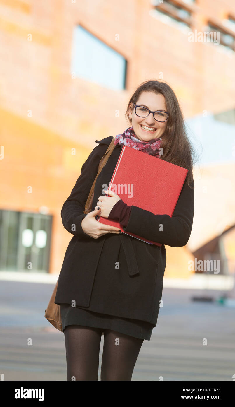 Portrait content student campus hi-res stock photography and images - Alamy
