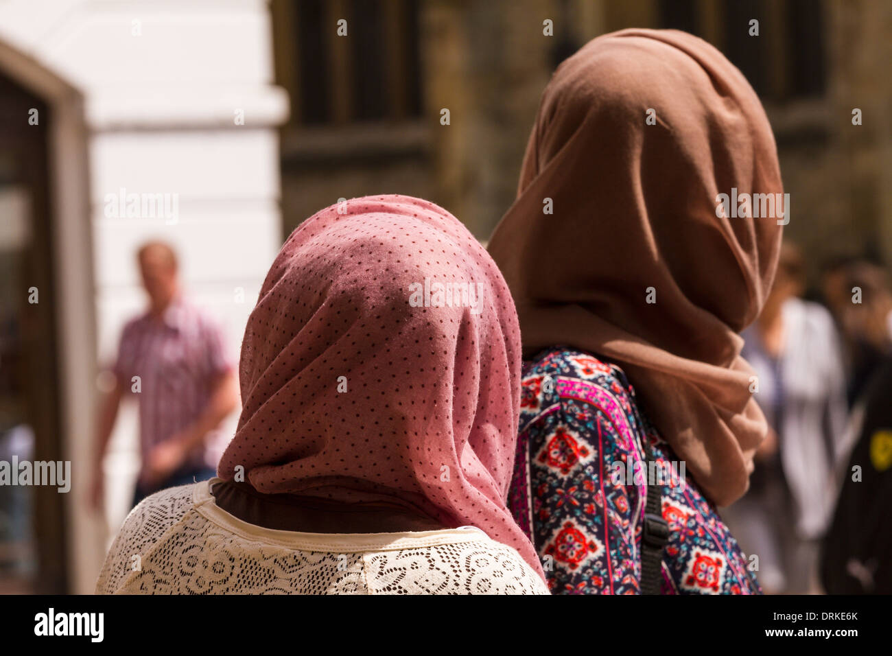 Muslim women head covering Stock Photo