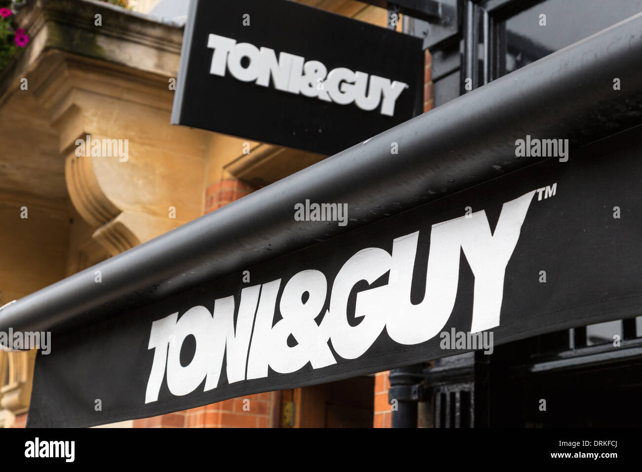 Toni&Guy hairdressers shop window Stock Photo