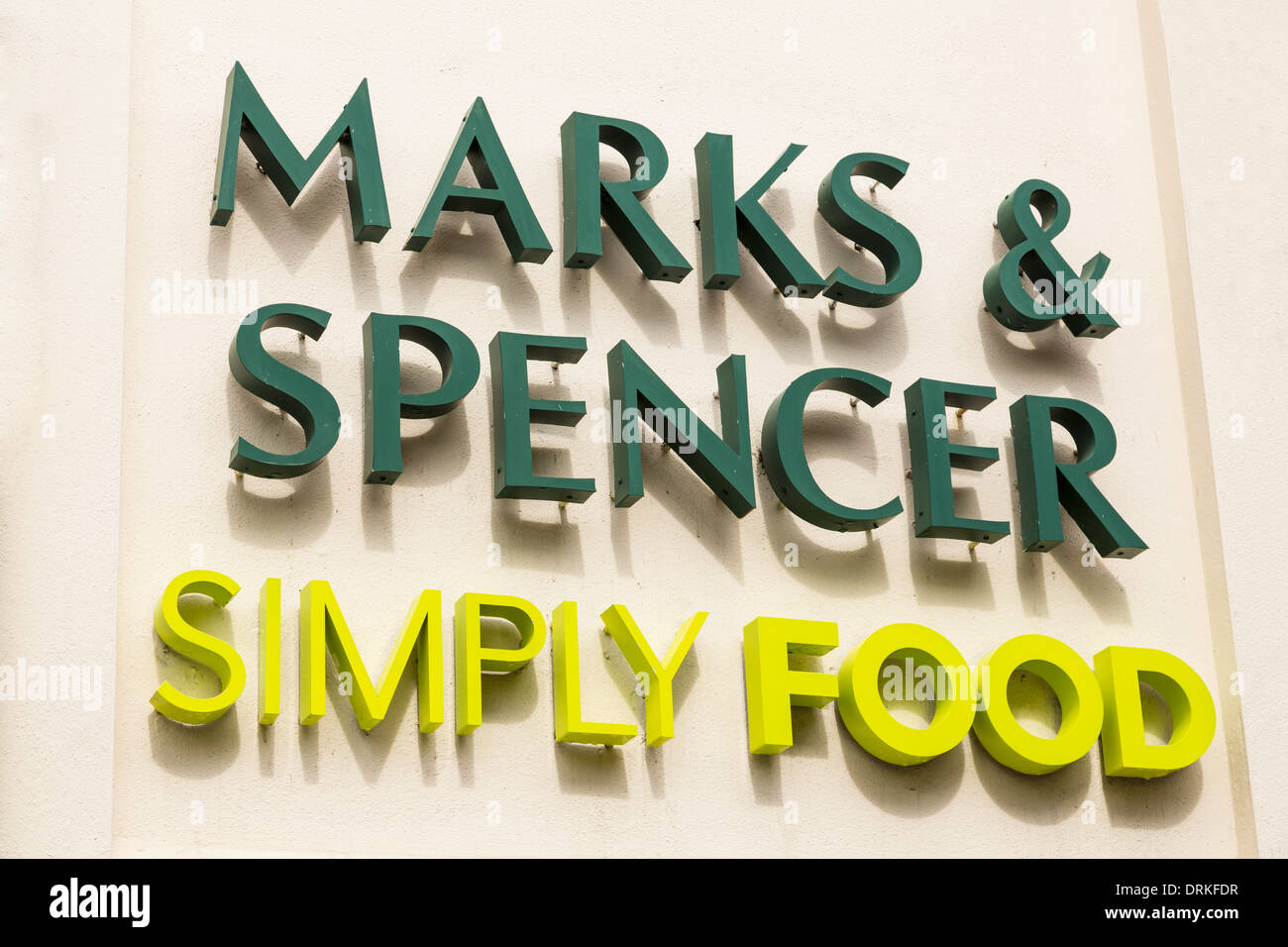 Marks & Spencer simply food shop logo Stock Photo