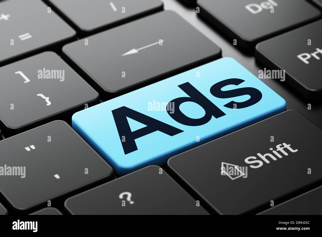 Marketing concept: Ads on computer keyboard background Stock Photo - Alamy