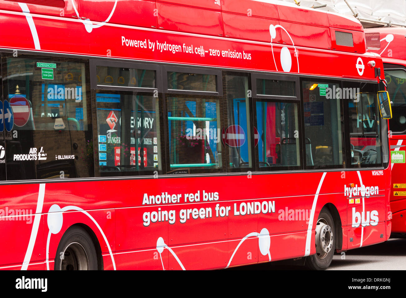 Hydrogen powered London bus Stock Photo