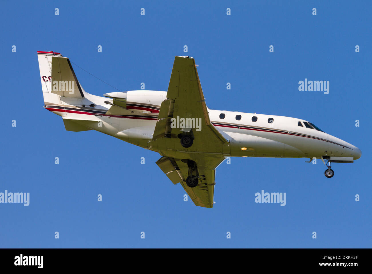Netjets 560XL Cessna to land Stock Photo