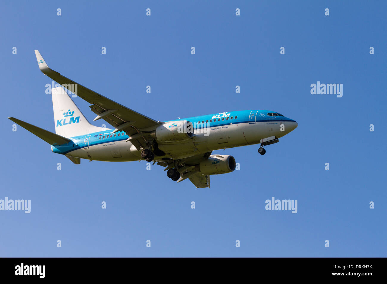 KLM Boeing 737 to land Stock Photo