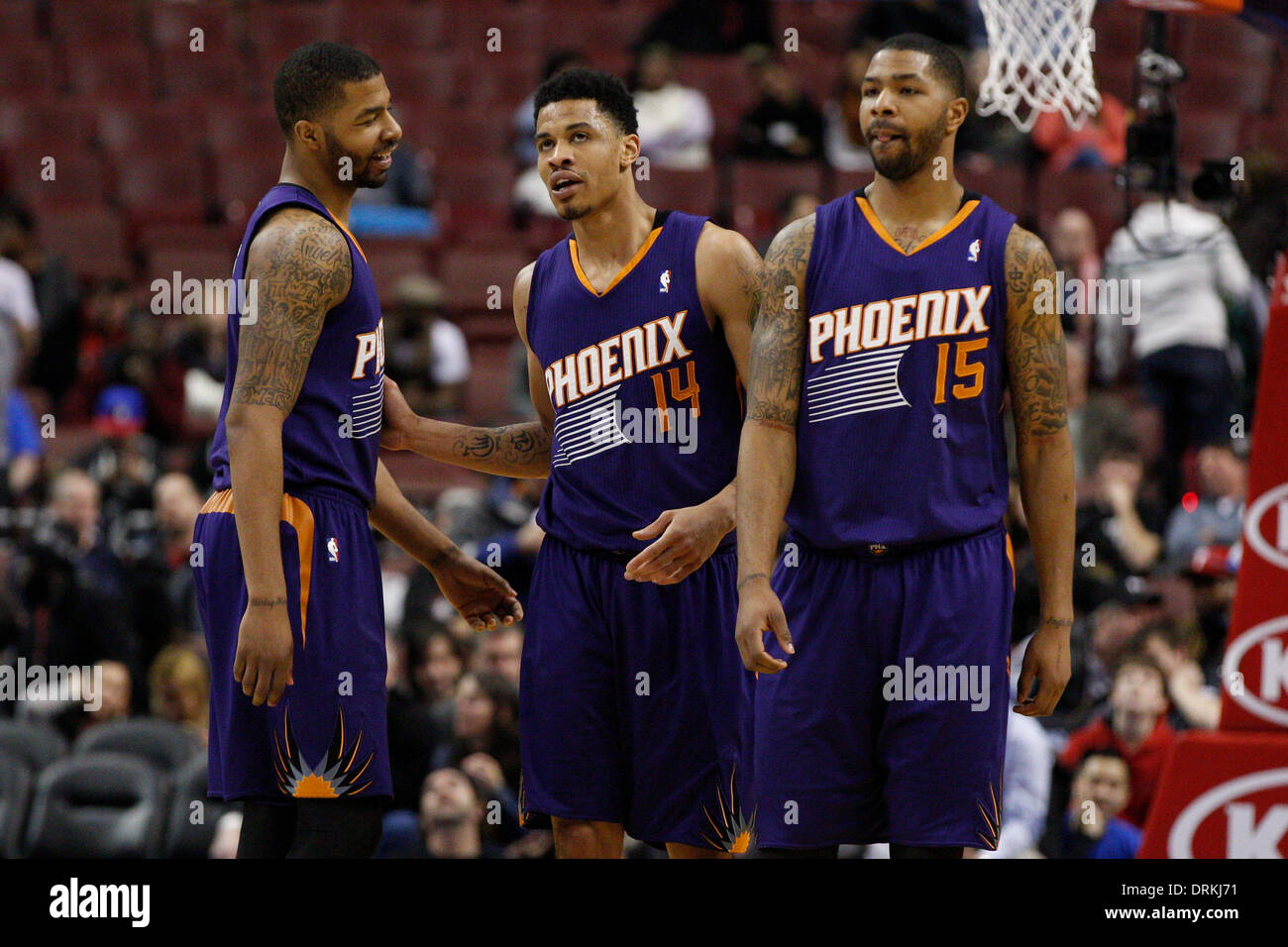 Philadelphia, Pennsylvania, USA . 27th Jan, 2014. Phoenix Suns shooting