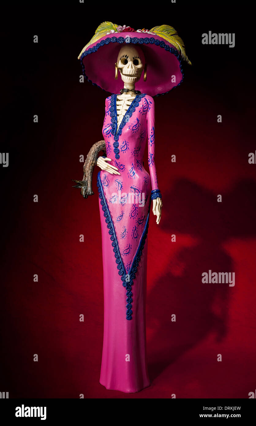 Day of the dead. Traditional mexican catrina skeleton Stock Photo